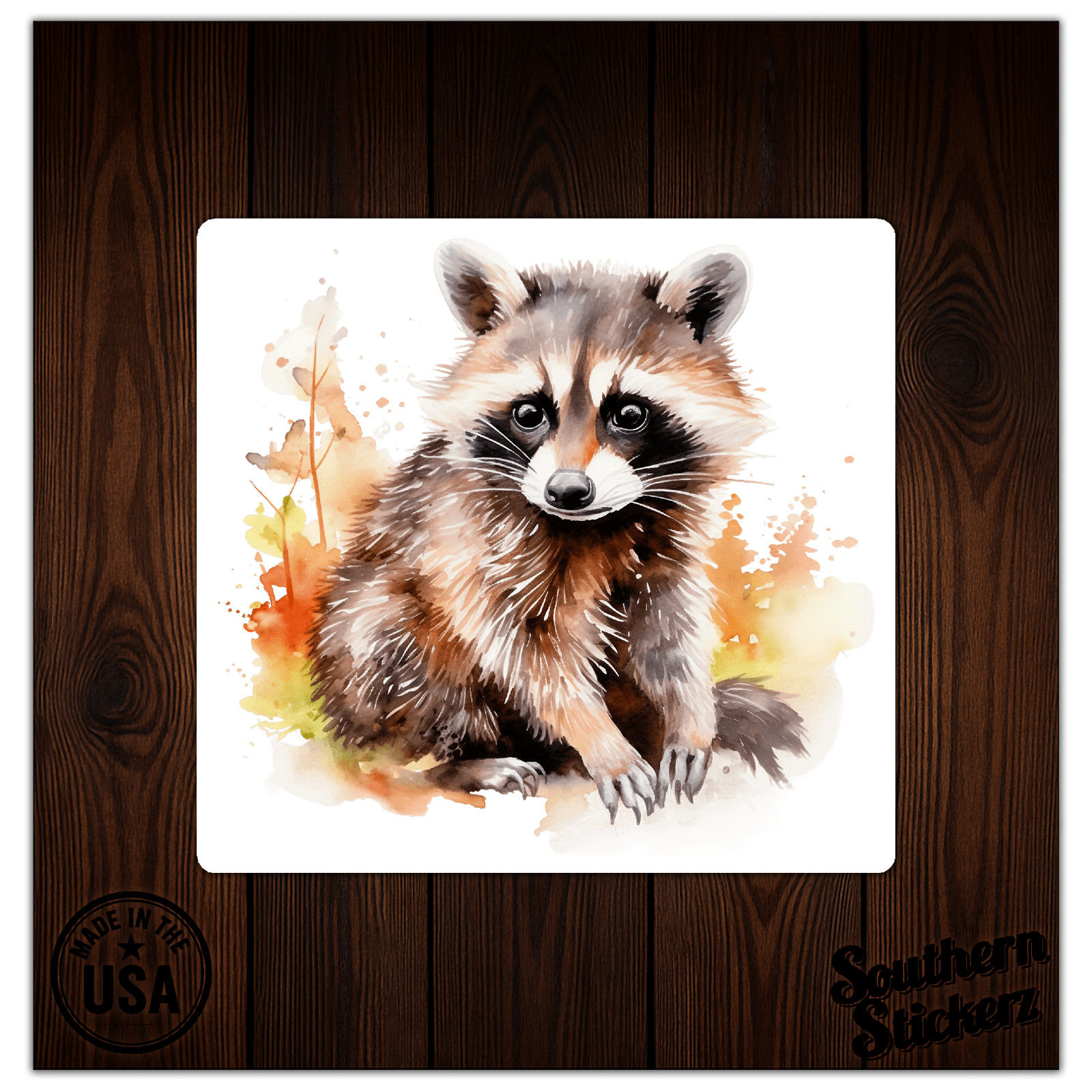 Baby Raccoon – Vinyl Decal Sticker – Car Window Laptop – ebn9731