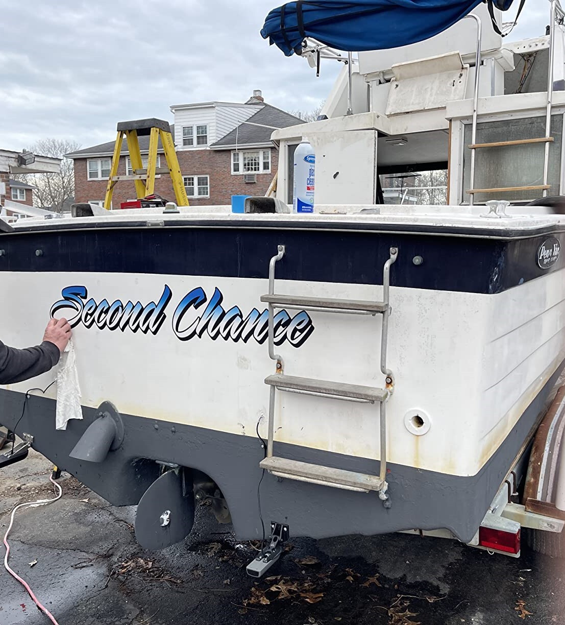 Boat Name Decal 6×36″ / Custom Hull Graphic / Premium Marine Vinyl Lettering GR