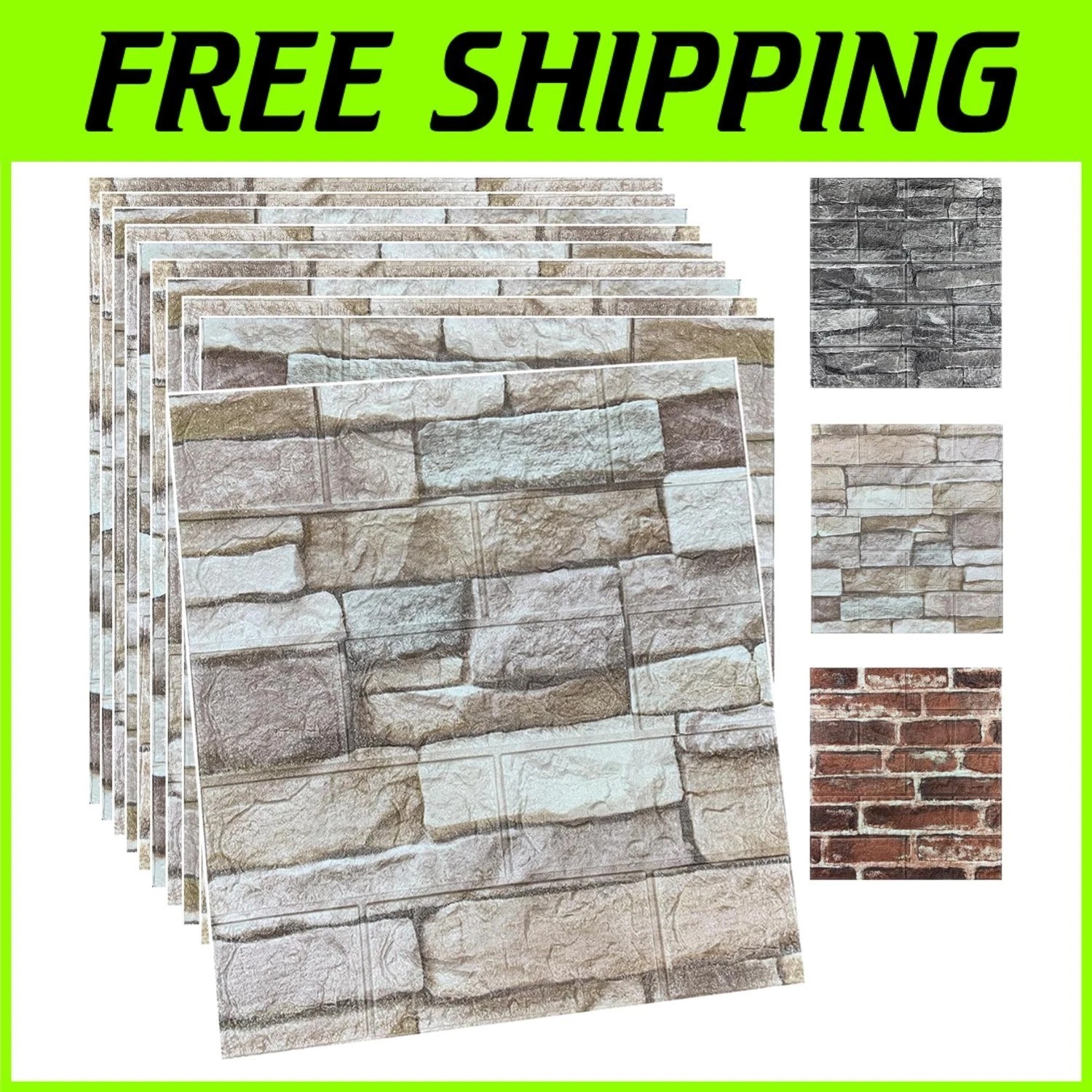 Waterproof 3D Faux Stone Wall Panels – Easy Installation, Elegant Design**