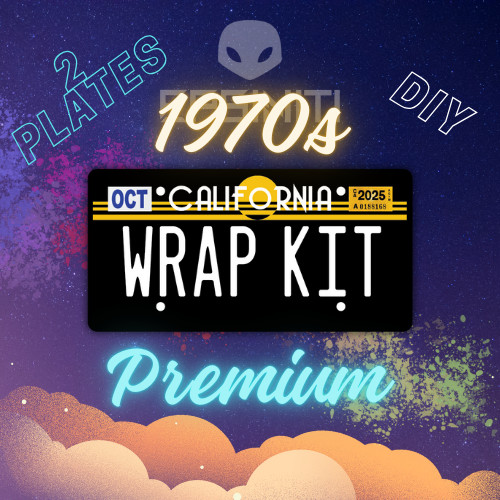 White and Daffodil Yellow 70s California Plate Wrap DIY Kit