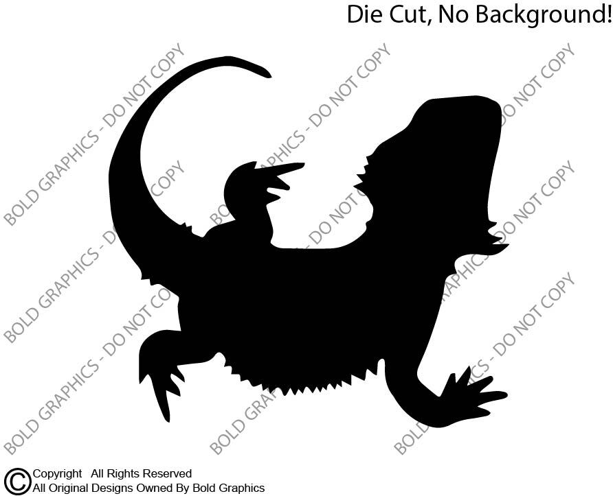 Bearded Dragon Decal Sticker Beardie Reptile Lizard Herp Scale Kids Pet Life