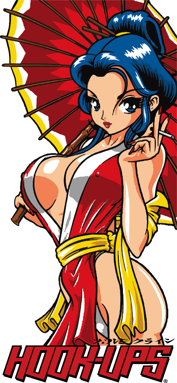 Hook ups sticker anime skateboard skate cell laptop bumper vinyl weatherproof