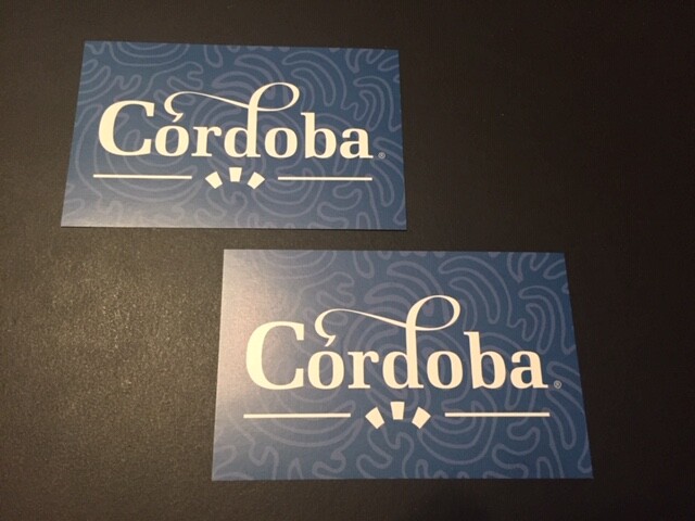 Cordoba Guitars Custom 2 PC sticker set 4″x2.5″