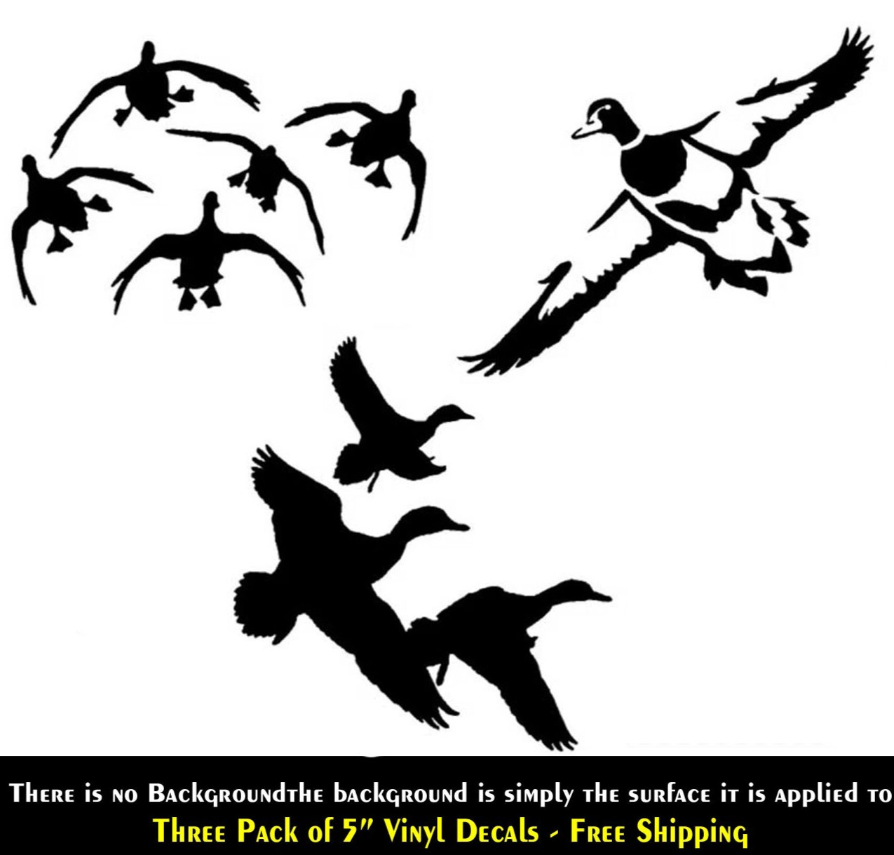 3 Pack Duck Hunting Vinyl Decal Car Window Laptop Tablet Notebook Tumbler Mug