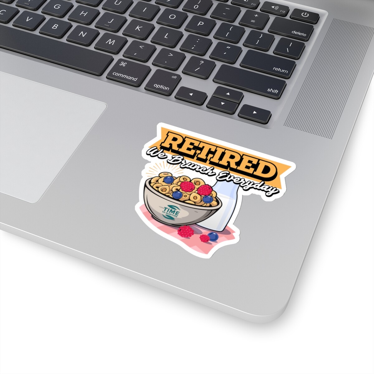 Retired We Brunch Everyday Kiss-Cut Stickers – Funny Sticker, Retirement Gift,