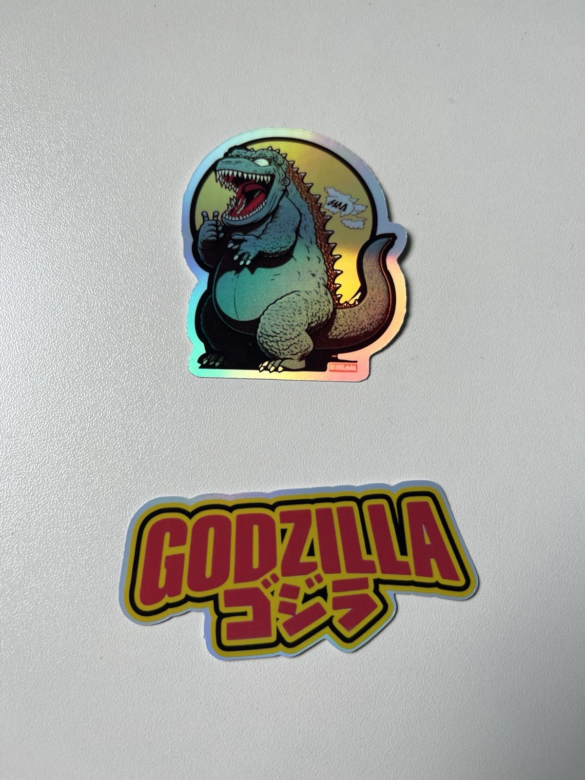 Godzilla Two Pack 2.5 Inch Waterproof Holographic Vinyl Sticker