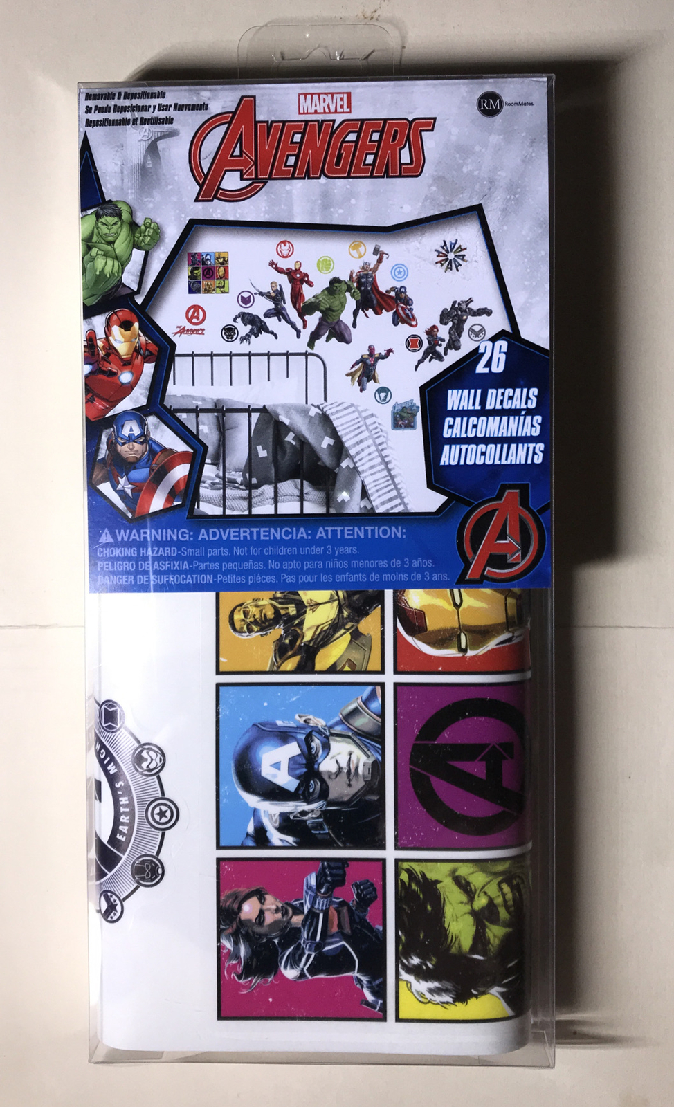 AVENGERS WALL DECALS – Peel and Stick – RoomMates RMK4289SCS NEW Pack