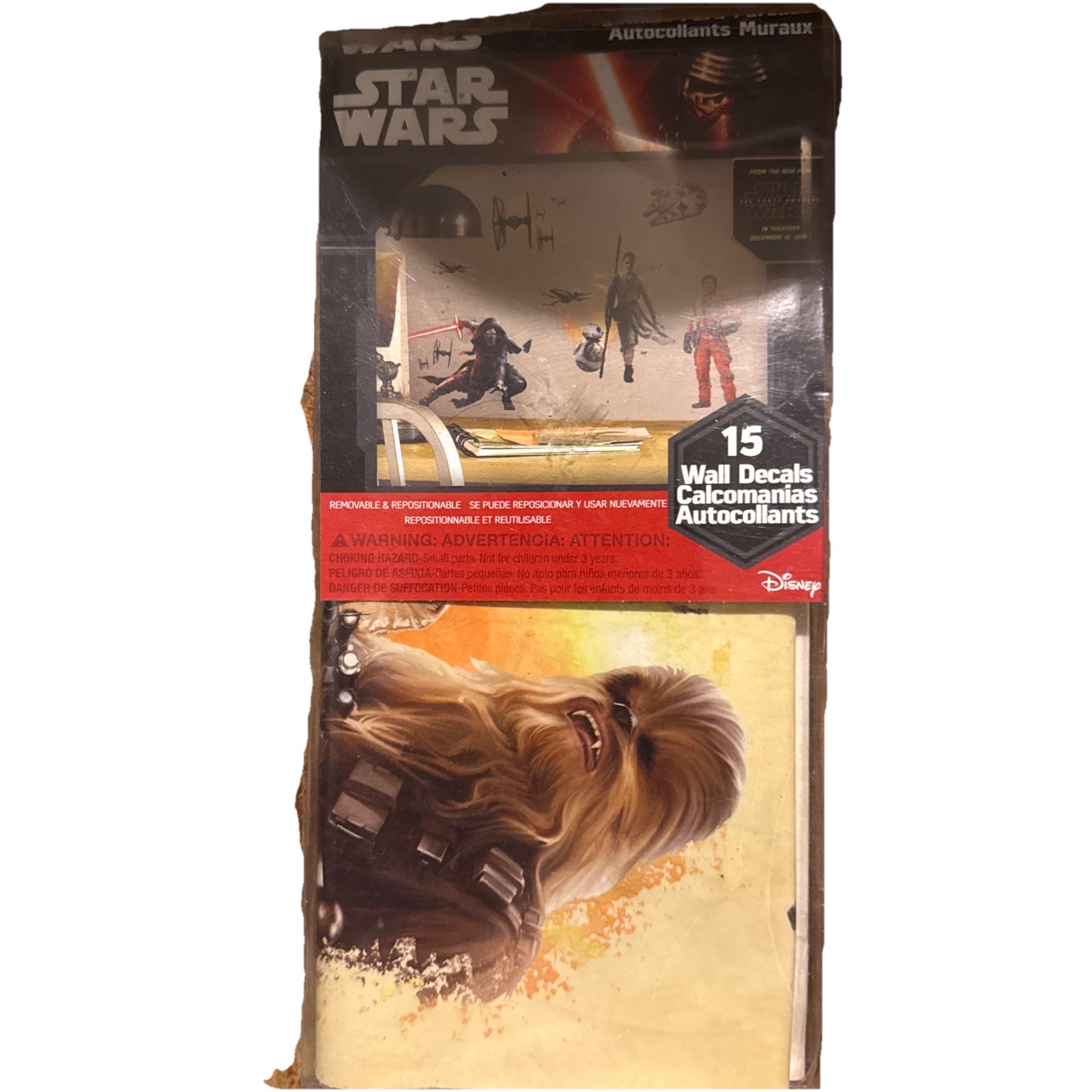 NEW Star Wars Episode VII Force Awakens 15 Wall Decals Removable Repositionable