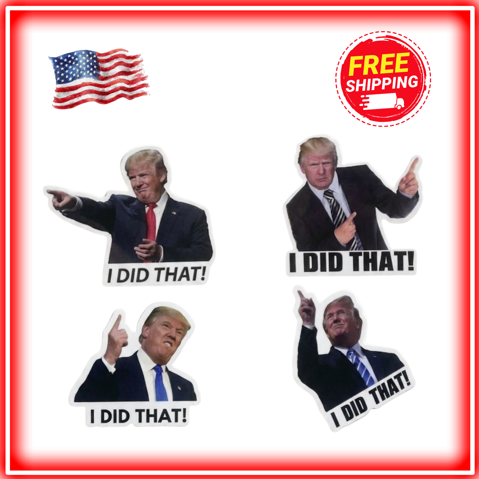 Trump I Did That Stickers 1.5″ Waterproof Vinyl Decal Gas Pump Car 10 50 100 pcs