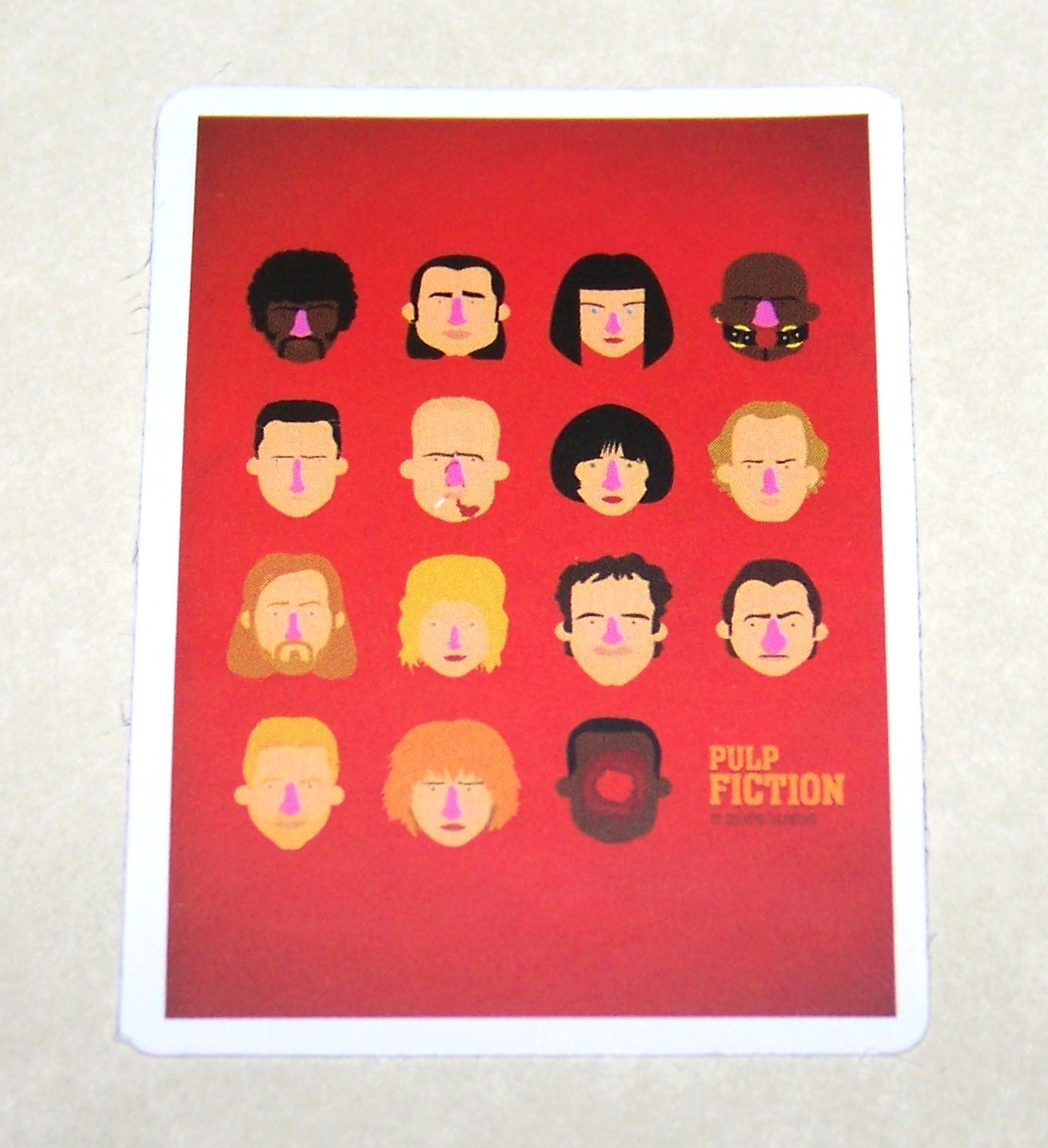 Pulp Fiction Cast Cut Sticker Decal Movie Tarantino Film PULP FICTION