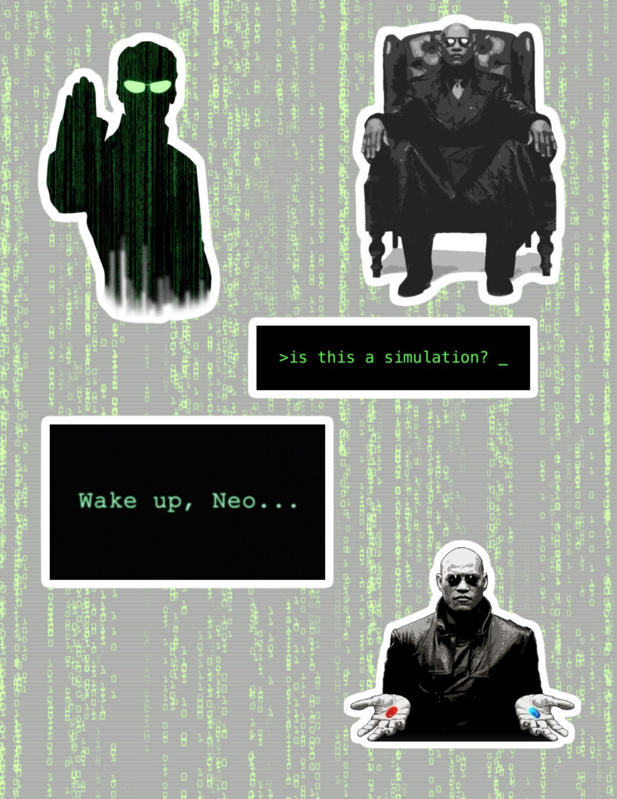 Matrix 90’s Movie 5pc Sticker Pack