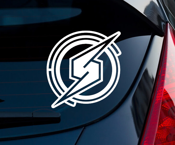 Metroid Logo Screw Attack Indoor Outdoor Matte White Vinyl Decal 3″x2.87″