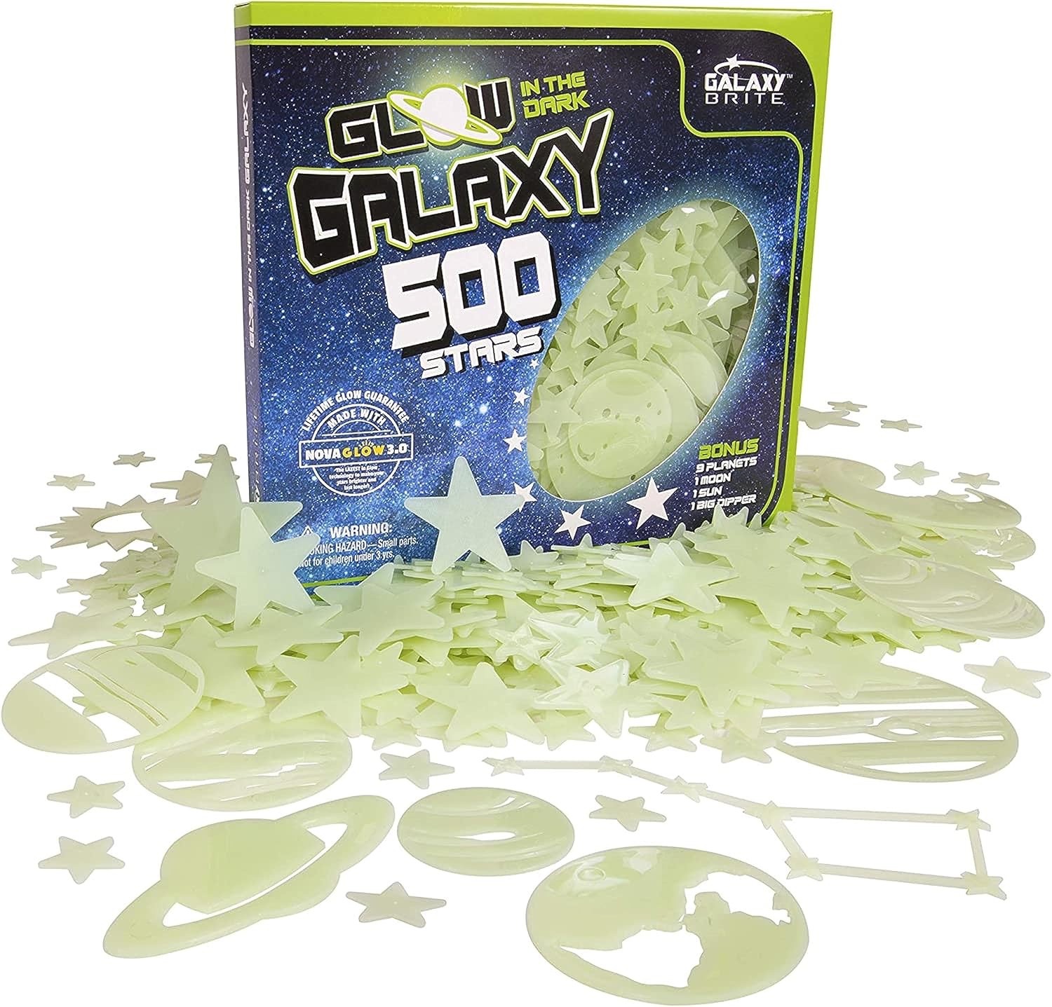 Glow in The Dark Stars for Ceiling, 500-Count, Largest Ceiling Glow Stars Ass…