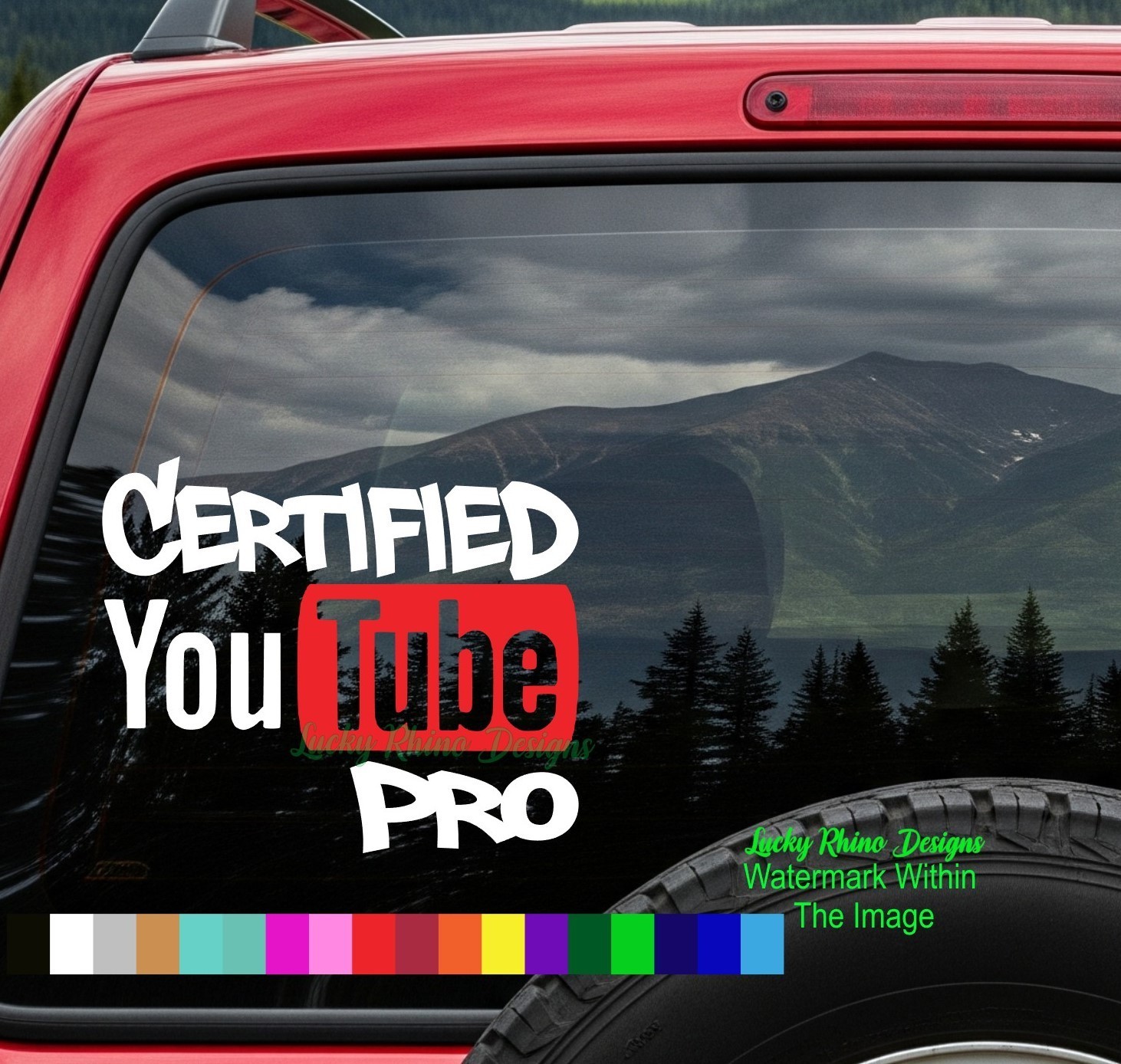 Certified Pro YouTube Decal Sticker Vinyl Creator Logo Car Window Laptop JDM