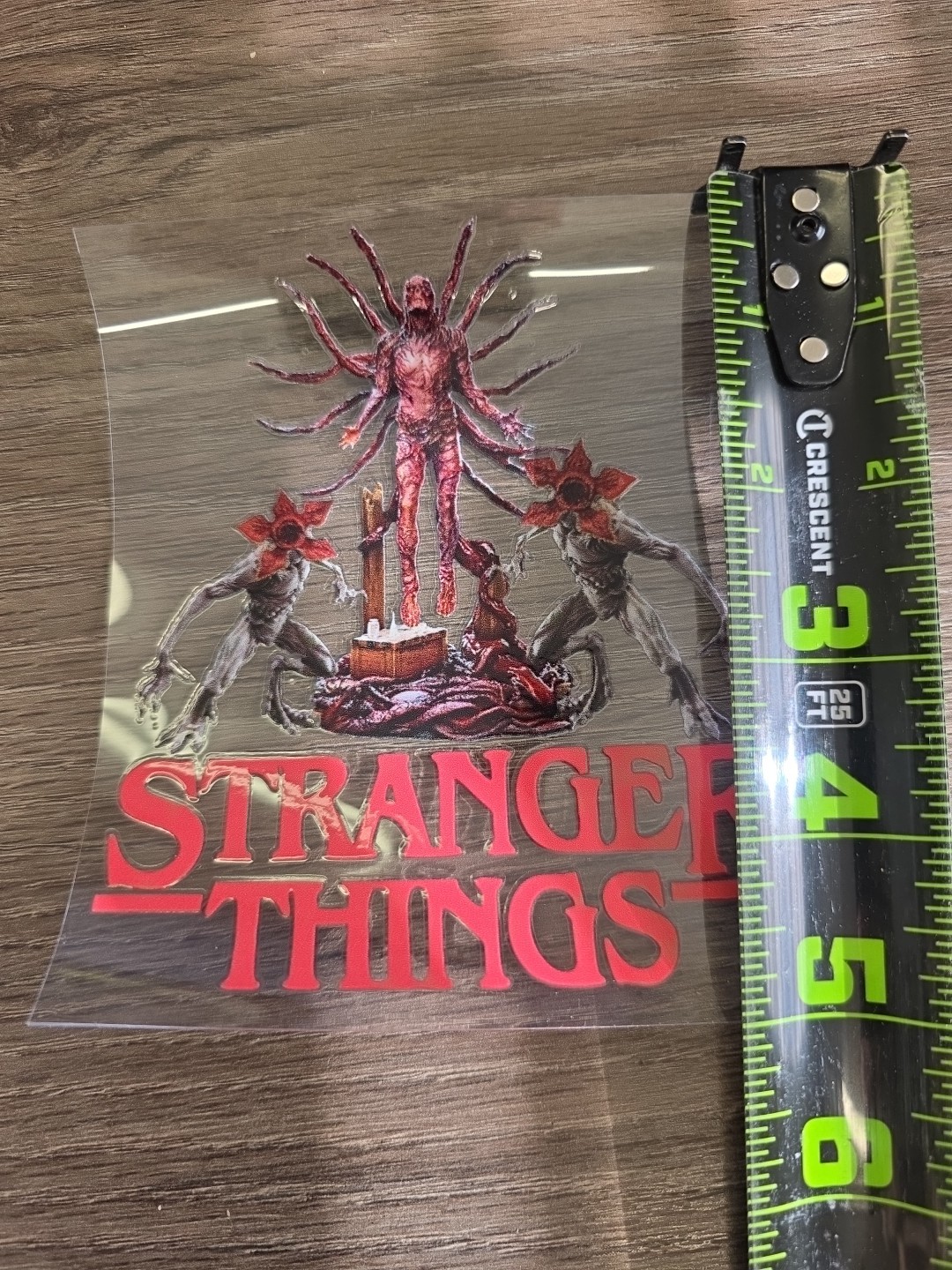 Vecna Stranger Things UV DTF Dcal Sticker Raised Waterproof Made In USA
