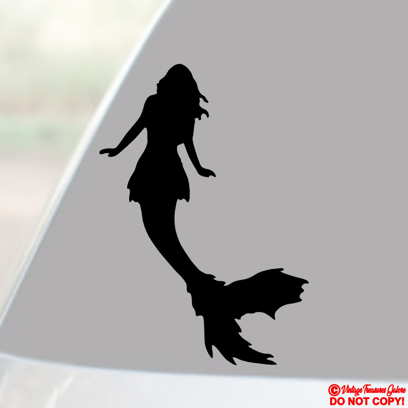 MERMAID Vinyl Decal Sticker Car Truck Boat Window Wall Bumper SEA OCEAN FOLKLORE
