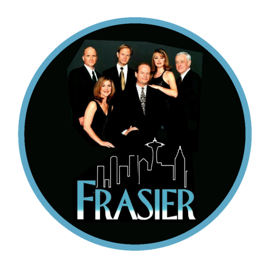 Frasier – 4″ Vinyl Decal Handcrafted Laptop Decor Vehicle Cooler Tumbler Journal