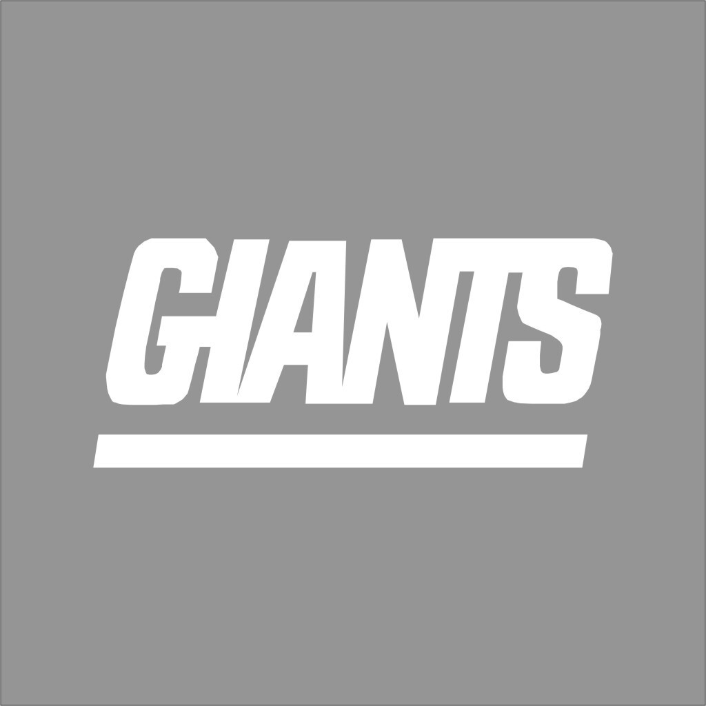New York Giants #2 NFL Team Logo 1 Color Vinyl Decal Sticker Car Window Wall