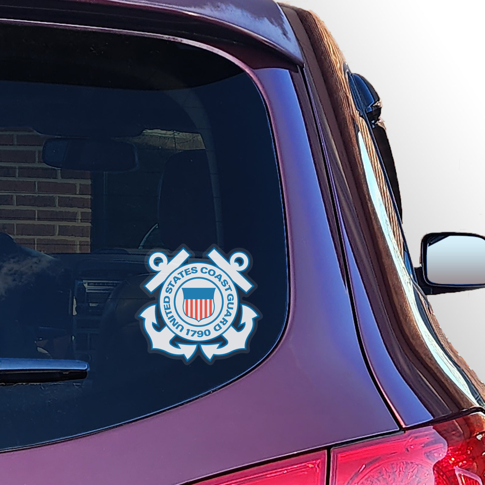 Coast Guard Anchors Back Static Cling