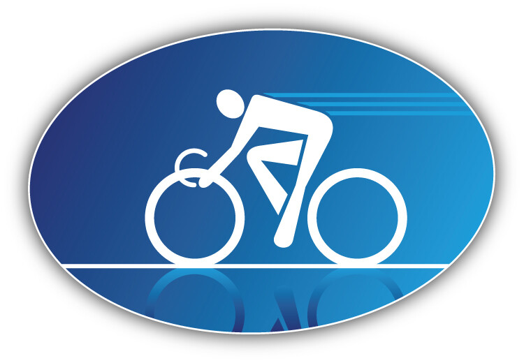Cycling Sport Emblem Car Bumper Sticker Decal