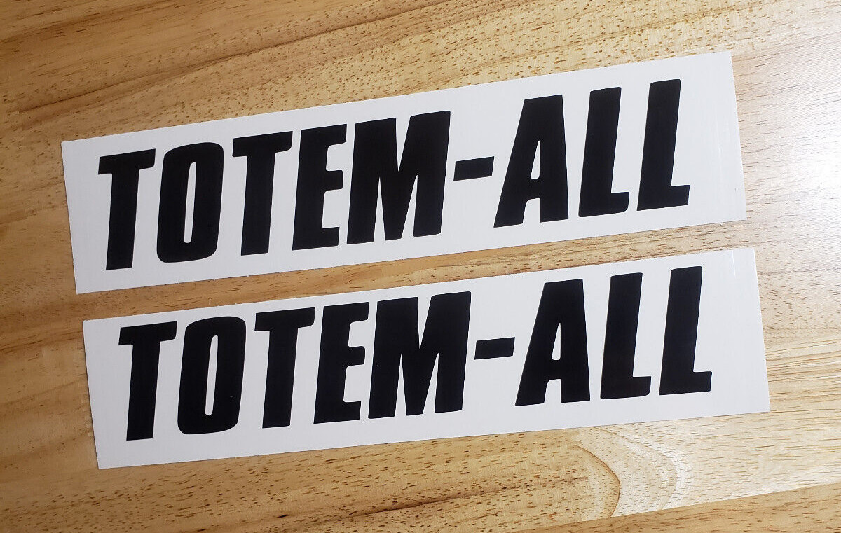 TOTEM-ALL trailer Vinyl Die-Cut replacement decals Stickers 18×3.6″ BLACK USA