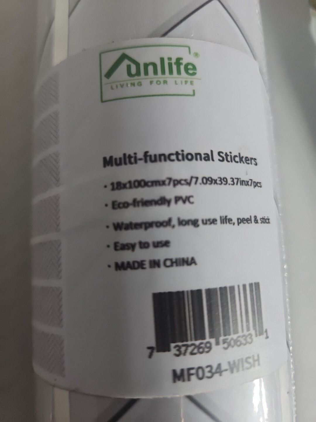 Funlife Multi-functional Herringbone Tile Stickers 18x100cm 7 Pieces