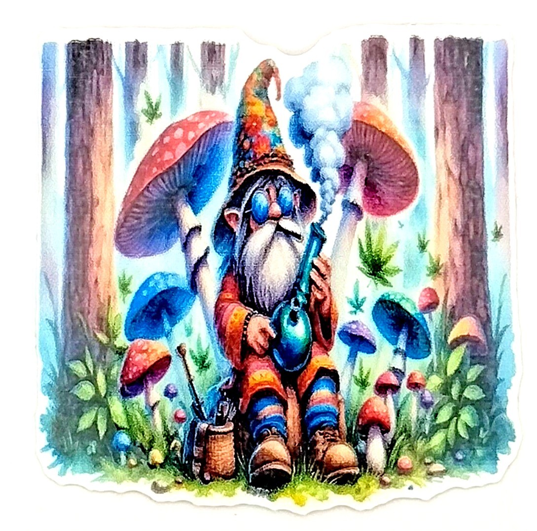 Weatherproof Car Window Decal Sticker Forest Gnome Art Elves & Fairies Fantasy