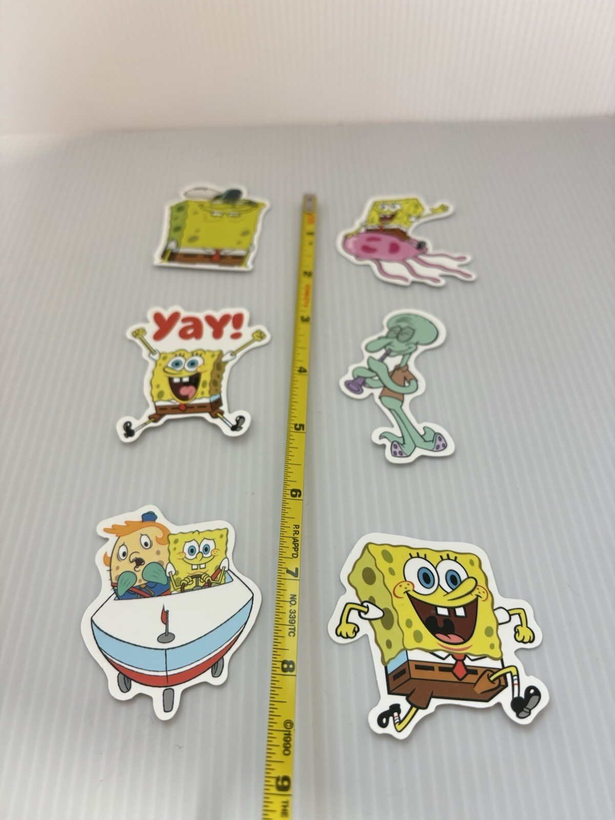 SpongeBob SquarePants 6pc Vinyl Stickers Lot Cartoon Water Bottle Laptop Decals