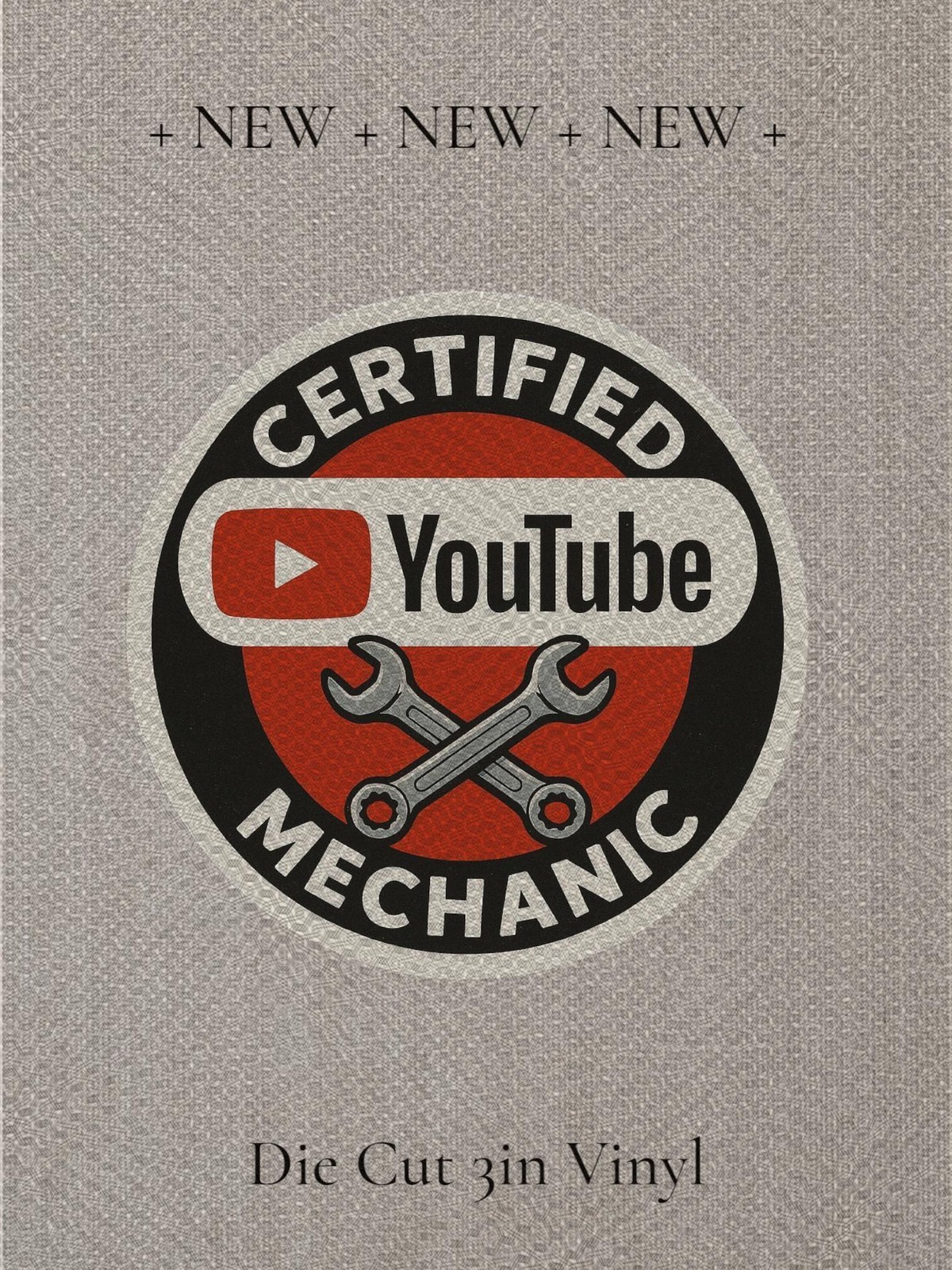 Funny Mechanic Sticker or Magnet: Certified YouTube Mechanic – Toolbox Humor