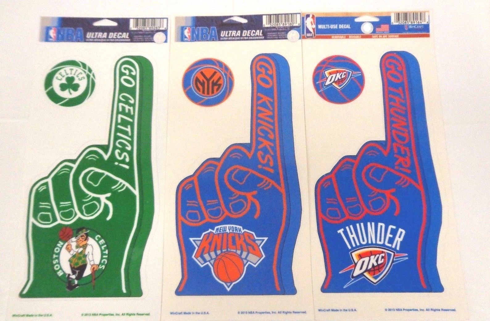 Licensed NBA Multi Use Decals Removable Reusable Sticker 4.25″ x 9.5″
