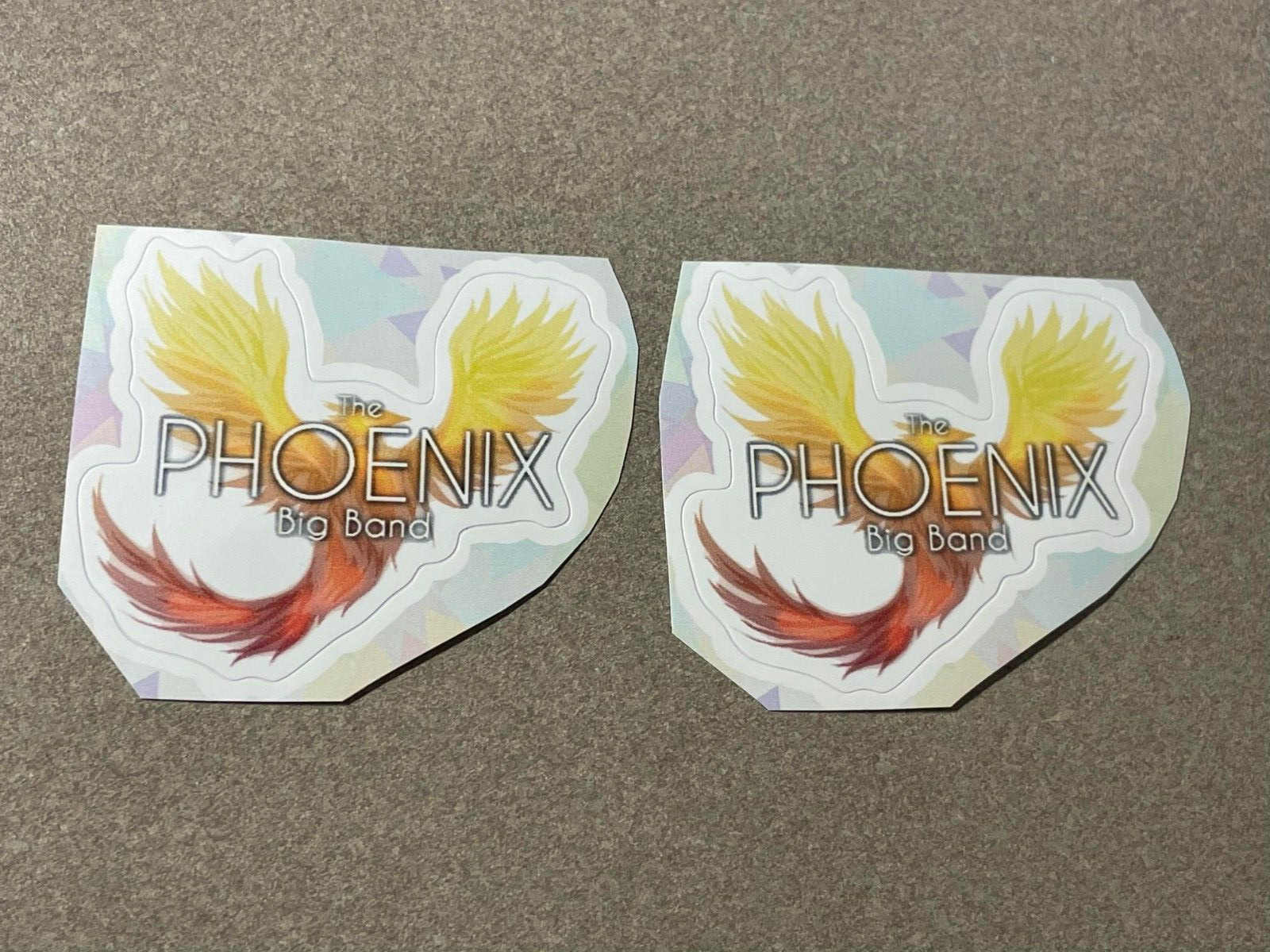 Lot (2) THE PHOENIX BIG BAND 2″ x 2 1/4″ Band Logo STICKERS FAST! FREE SHIP!