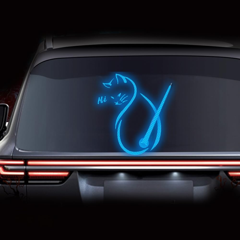 High Intensity Reflective Cat Rear Window Wiper Sticker Waterproof Windshield…