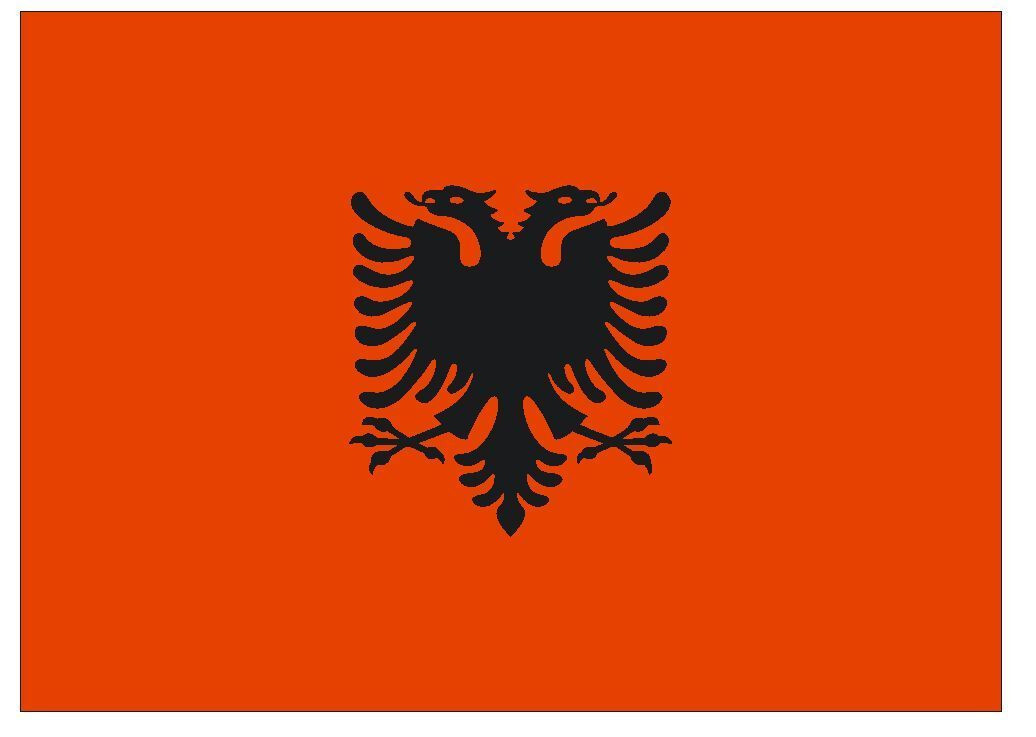 Albania Flag Sticker Decal F16
