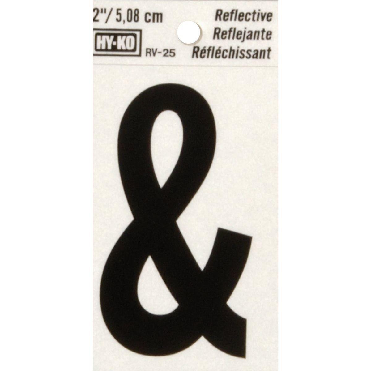 Hy-Ko 2 In. Vinyl Adhesive Symbol, Ampersand RV-25/& Pack of 10 Hy-Ko RV-25/&