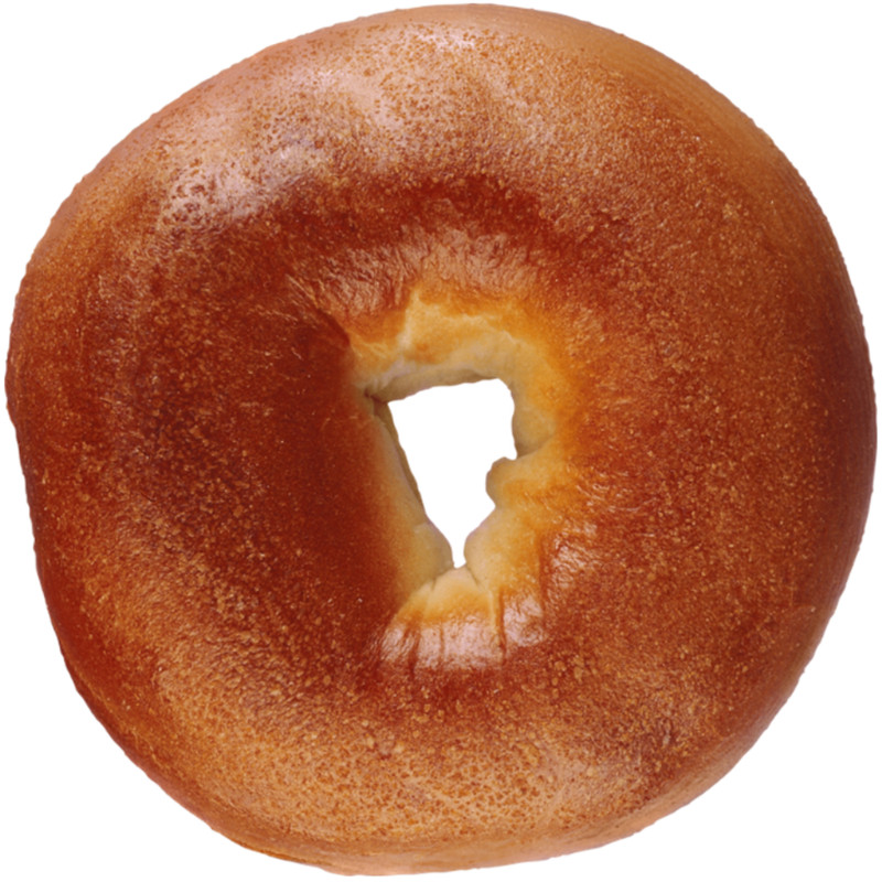 Bagel – 3 Inch Circle Sticker 3″ x 3″ – Delicious Yummy Food