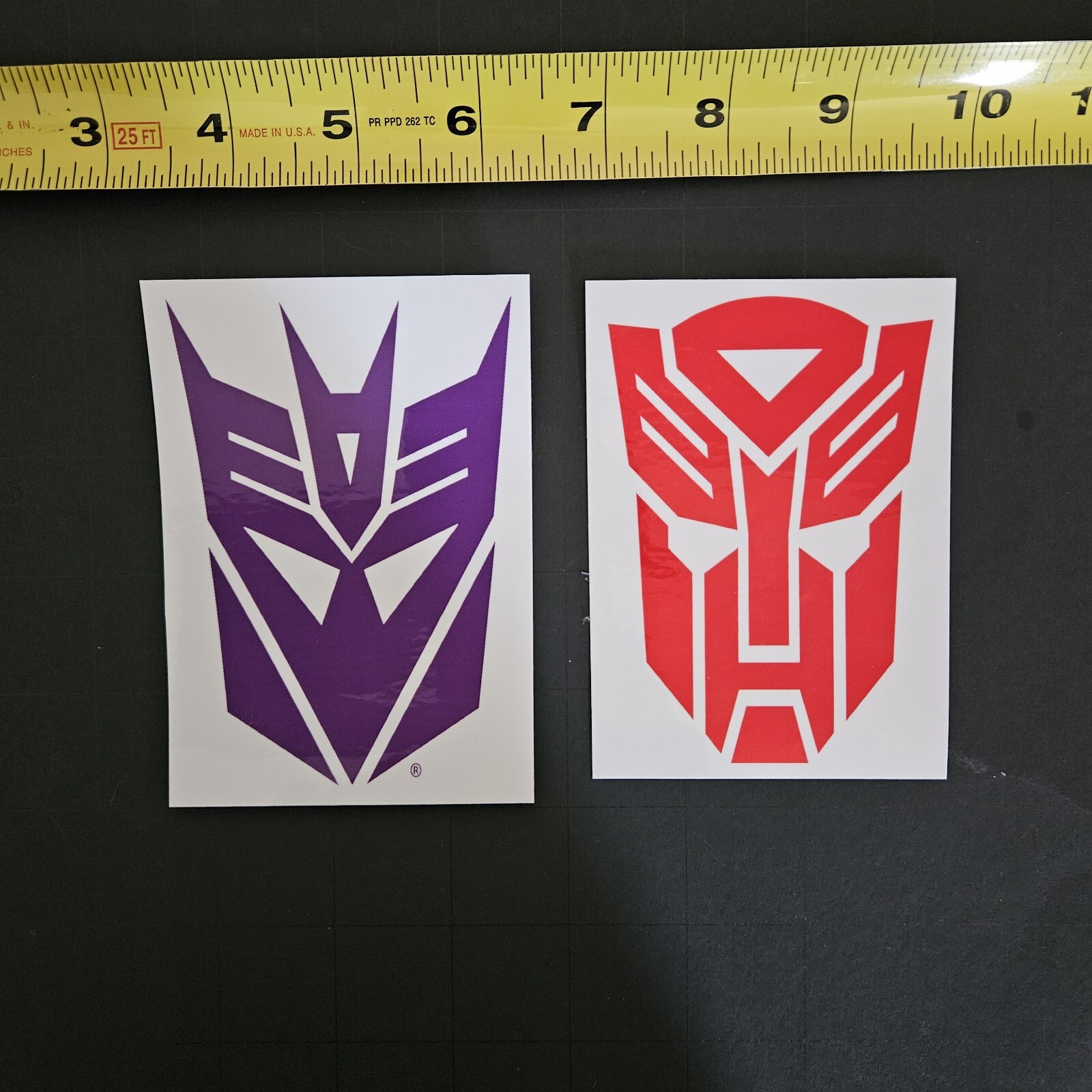 Same Day Shipping TRANSFORMERS Autobot And Decepticon Clear Vinyl Sticker Set