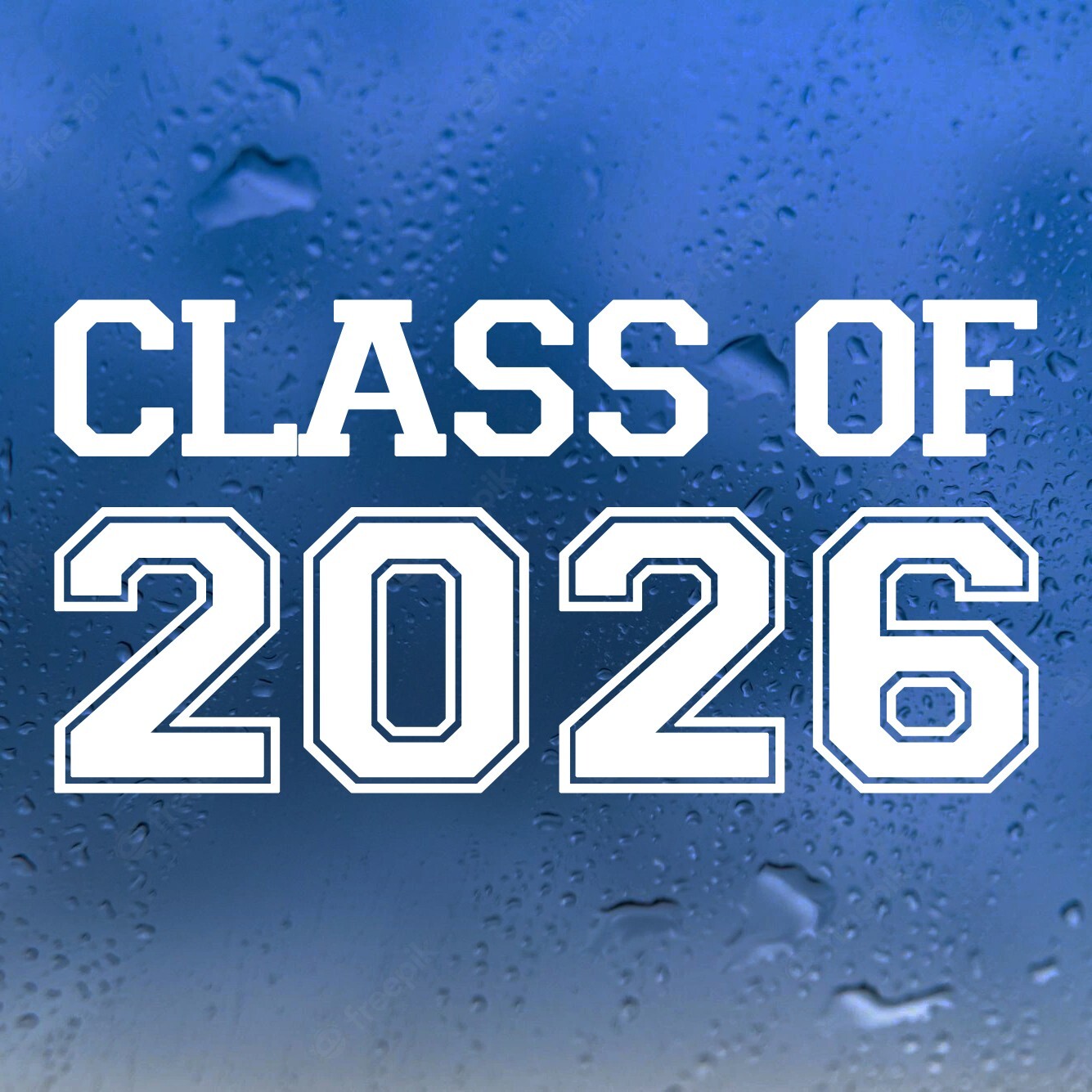 Class of 2026 Vinyl Decal | Graduation High School College | Die Cut Sticker