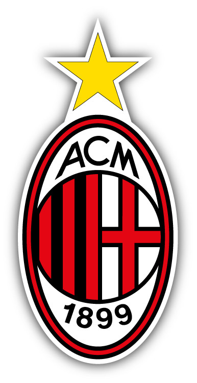 A.C. Milan FC Italy Soccer Football Car Bumper Sticker Decal 3” x 6”