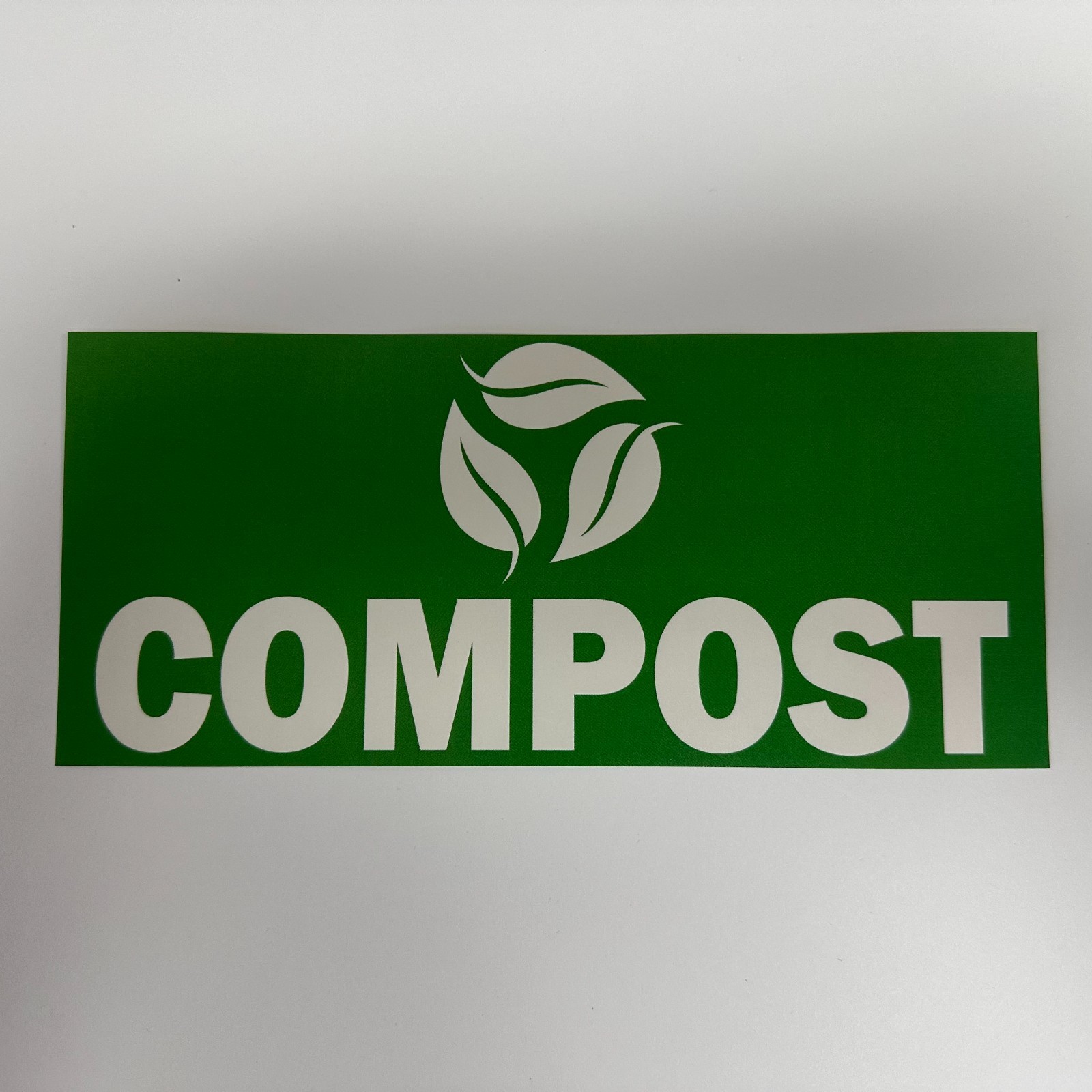 5 PACK! Compost Green Waste Trash Can Stickers, Set of 4″ x 9″ Labels for Bins