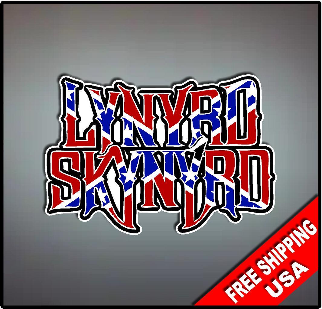 Lynyrd Skynyrd Vinyl Wall logo Decal Sticker Heavy 70’s Rock Band 7″ width