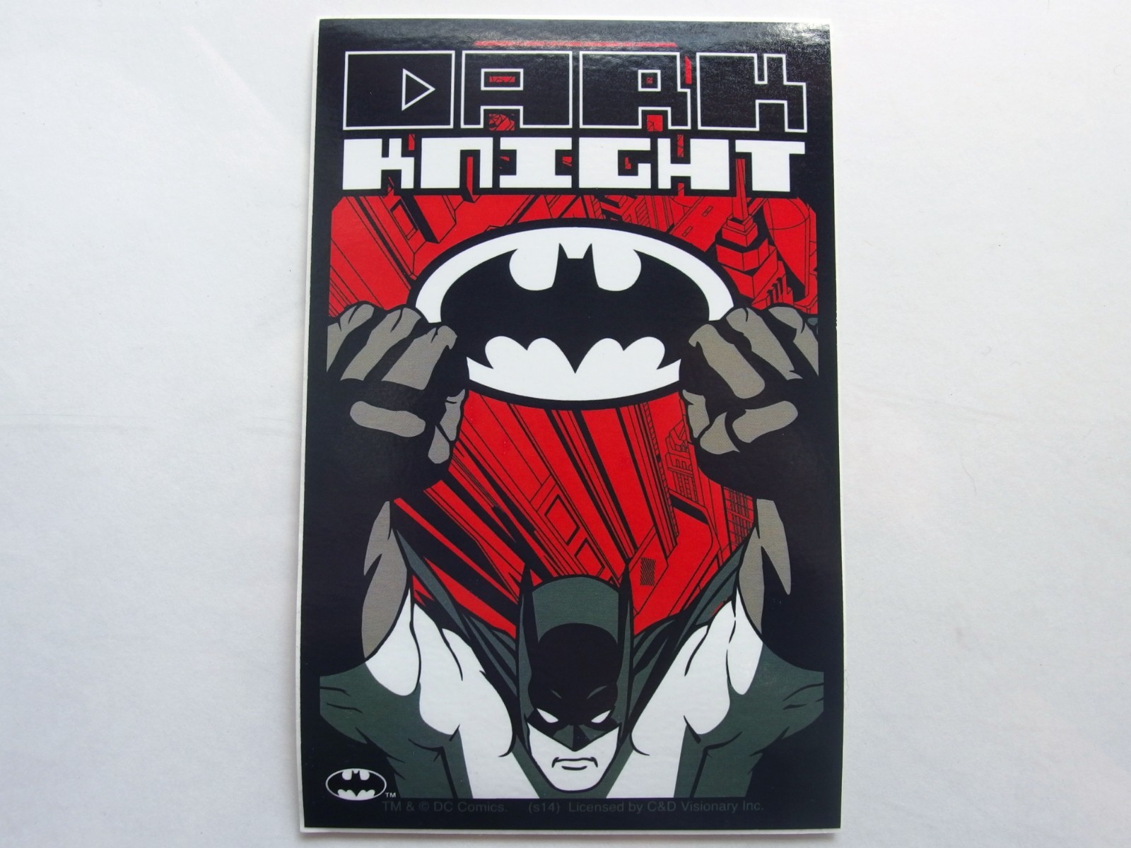 Batman Dark Knight Fist Raised Sticker, DC Comics C&D Licensed, 3.25″x5″