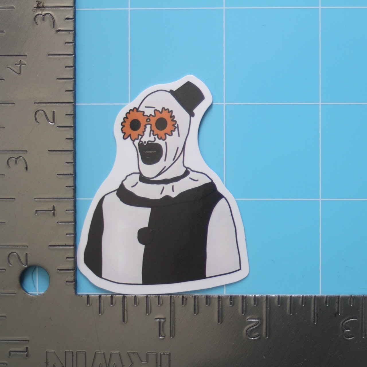 Terrifier Sticker (ART THE CLOWN) Bloody Horror Movie, Gloss PVC Decal