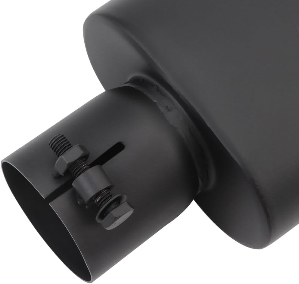 Rectangle Exhaust Tip 2.5″ Inlet, Black Coating Square Exhaust Tailpipe Tip 3″