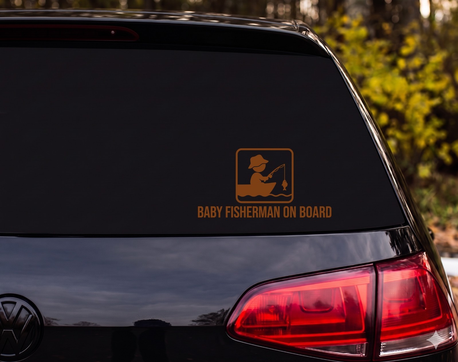 Baby On Board Fisherman Fun Vinyl Decal Sticker Car Window | New Baby Gift