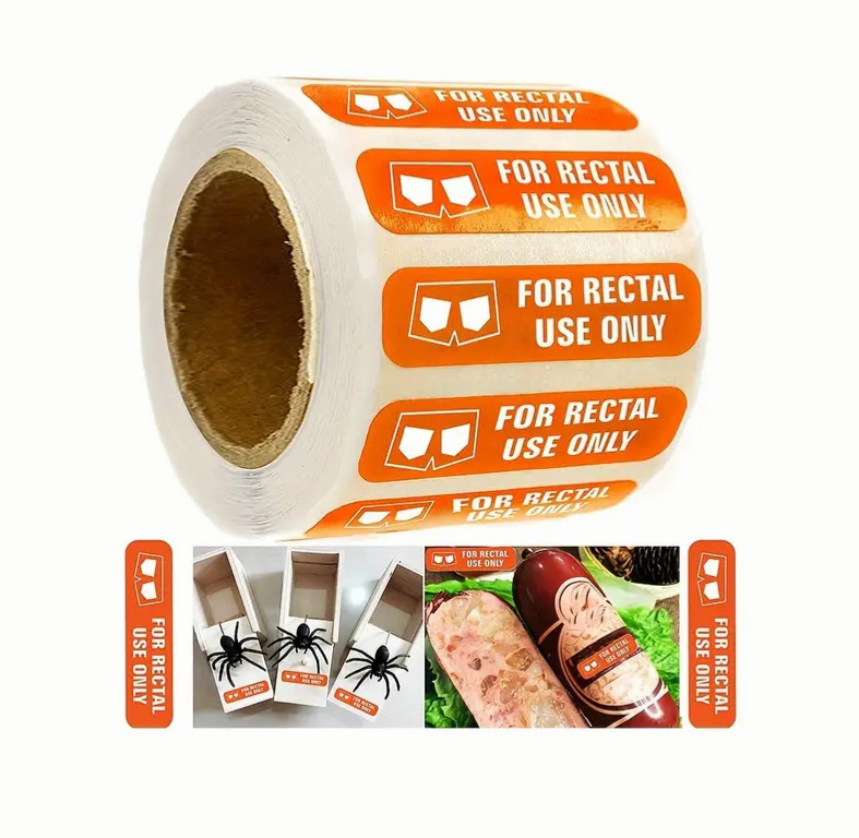50 “For Rectal Use Only” Stickers Joke Decal Sticker April Fool Meme Funny