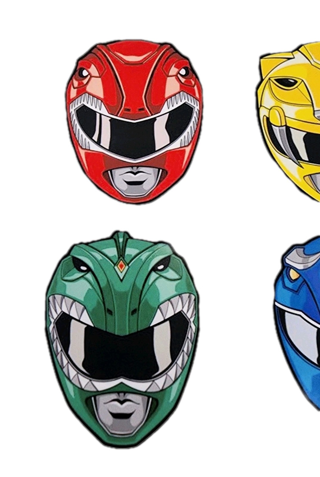 6 Pack Power Ranger Inspired Waterproof Car Decal Wall Vinyl Sticker Cartoon