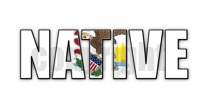 Illinois Native Flag Stickers Illinois Flag Decals Illinois Flag Stickers