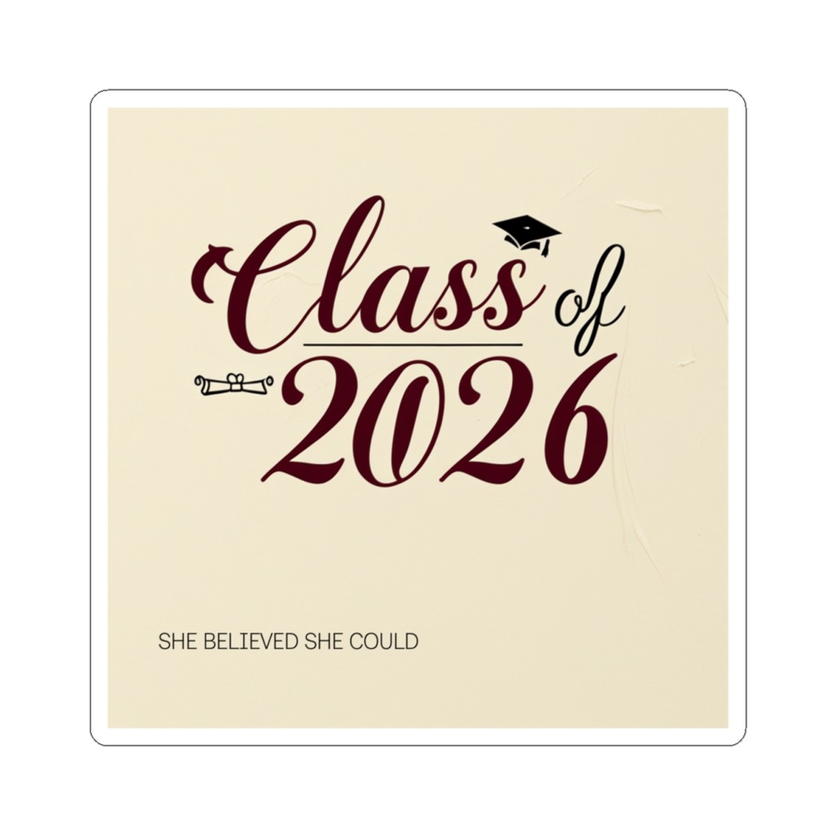 Class of 2026 Graduation Sticker – Die Cut Vinyl Keepsake
