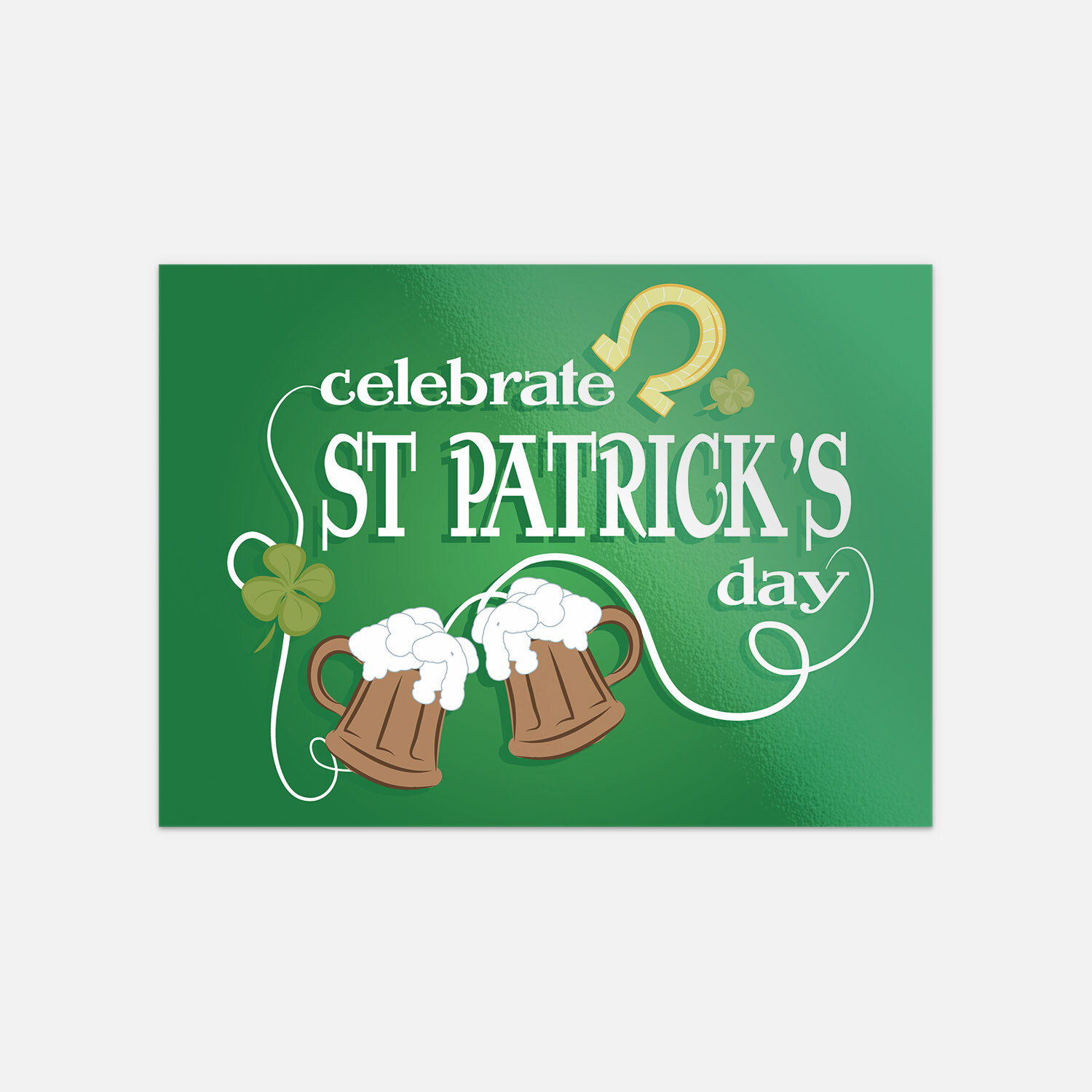 Celebrate Saint Patrick’s Day Beer Glass Vinyl Sticker Decal