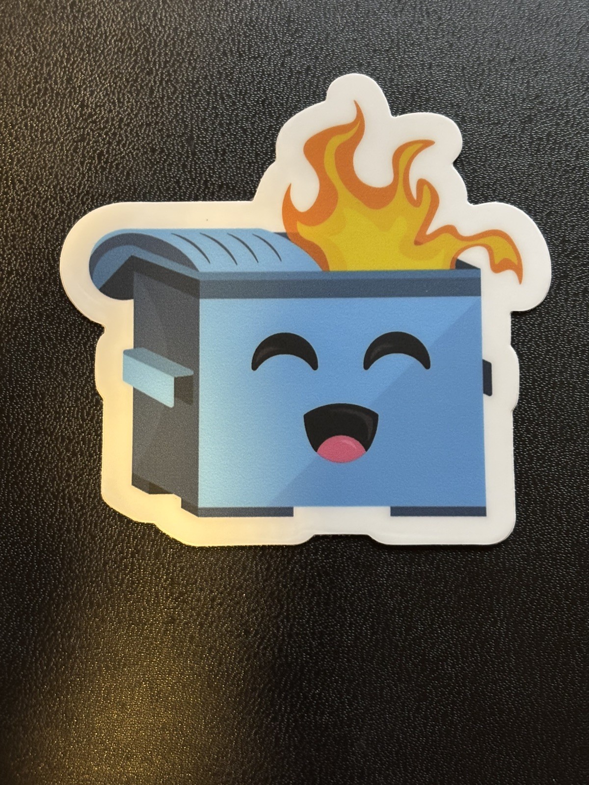 Kawaii Dumpster Fire Meme Sticker 3″x3″ Vinyl Decal Laptop,Water Bottle, Tool